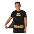thumbnail image 6 of DC Comics Men's Batman Costume Shirt With Detachable Cape Classic Bat Logo Batman Cosplay Tee, 6 of 7