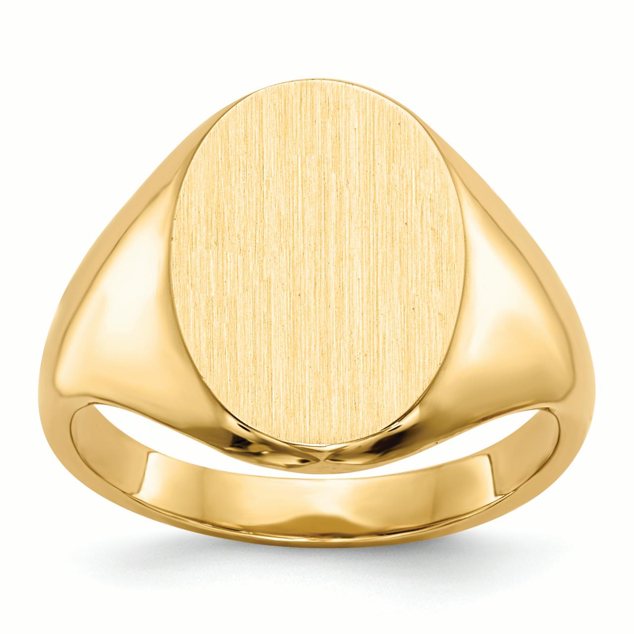 Ring 14K Yellow Gold 12 MM Children's Oval Engravable
