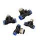 thumbnail image 1 of 4 piezas PB " Conector de aire ajustado T Forma Tee 4mm a 12 mm Tubo de manguera a 1/8 "1/4" M5 3/8 "1/2" BSP Acoplador neumático de hilo masculino, 1 of 6