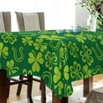 thumbnail image 4 of Green Shamrock Fabric Square Tablecloth - Waterproof and Wrinkle-Resistant Table Cloth 54x54 Inch Table Cover for Indoor & Outdoor Dining House Decor, 4 of 7