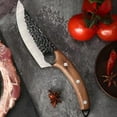thumbnail image 4 of CheAAlet Hand Forged Stainless Steel Boning Knife with Wooden Handle, Includes Sheath - Versatile Meat Cutting Knife for Kitchen, Camping & BBQ, 4 of 8