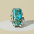 thumbnail image 4 of Ross-Simons Blue Copper Turquoise Ring in 2-Tone Sterling Silver, Women's, Adult, 4 of 6