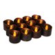 thumbnail image 2 of 4 piezas vela eléctrica sin llama parpadeante LED té luz decorativa brillo negro lámpara de vela de fondo para fiesta de boda de Halloween, 2 of 5