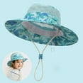 thumbnail image 4 of Zwiiyzr Kids Toddler Newborn Baby Summer Bucket Adjustable Sun Hat Breathable Fisherman Hats 6M-4T Light Blue, 4 of 4