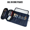 thumbnail image 3 of Unique Bargains 1Pc Travel Makeup Bag Cosmetics Storage Bag Portable Waterproof Navy Blue, 3 of 7