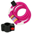 thumbnail image 2 of EeaseCA 1PC High Security 5 Digit Combination Steel Wire Bike Motorbike Code Lock Anti-Theft Cable Lock Spiral Lock (Pink, Digit Area Random Color), 2 of 7