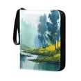 thumbnail image 2 of Game Card Storage Bag Collectible Trading Card Albums The 4-Pocket Card Binder With 50-Page Sleeve Can Hold 400 Game Cards Watercolor Lake, 2 of 6