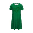 thumbnail image 5 of Sakmal Moo Moos for Women Nightgowns Short Sleeve St Patrick's Day Lightweight Loungewear Irish St Paddys Day Shamrock Print Short Ladies Nightgown L, 5 of 5