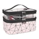 thumbnail image 1 of Bolsa de aseo, bolsa de cosméticos de doble capa, bolsa de maquillaje de viaje transparente, rosa, 11 kaili Sencillez, 1 of 2
