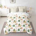 thumbnail image 2 of jejeloiu Jungle Bear Deer 7-Piece Twin Bedding Sets,Wild Rabbit Cartoon Mushroom Bedding Comforter Set For Girl Teens Reversible, 2 of 8
