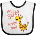 thumbnail image 3 of Inktastic My Safta Loves Me Cute Giraffe Boys or Girls Baby Bib, 3 of 4