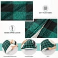 thumbnail image 4 of Turquoise Teal Green Black Plaid Body Pillow Cover with Zipper, Soft and Cozy Fuzzy Fleece Body Pillow Case Cover 21 x 54 in, Plush Long Body Pillow Pillowcase Home Decor Gifts, 4 of 7