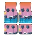 thumbnail image 1 of Balery Beach with Palm Trees Juego de 4 Alfombrillas para Auto, Revestimientos de Caucho Resistente, Diseño Antideslizante, 1 of 7