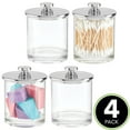 thumbnail image 2 of mDesign Small Round Acrylic Apothecary Canister Jars - 4 Pack - Clear/Chrome, 2 of 7