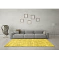 thumbnail image 3 of Ahgly Company Machine Washable Indoor Rectangle Solid Yellow Modern Area Rugs, 6' x 9', 3 of 4