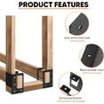 thumbnail image 4 of 8 pack Firewood Log Storage Rack Bracket,Adjustable Heavy Duty Powder Coated Steel Holder,Fireplace Wood Storage,Log Holder For Patio Deck, 4 of 7