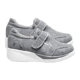 thumbnail image 2 of Hevirgo Women Casual Magic Tape Zipper Wedge Shoes Anti Skid Platform Sneakers Footwear,Grey 41, 2 of 10