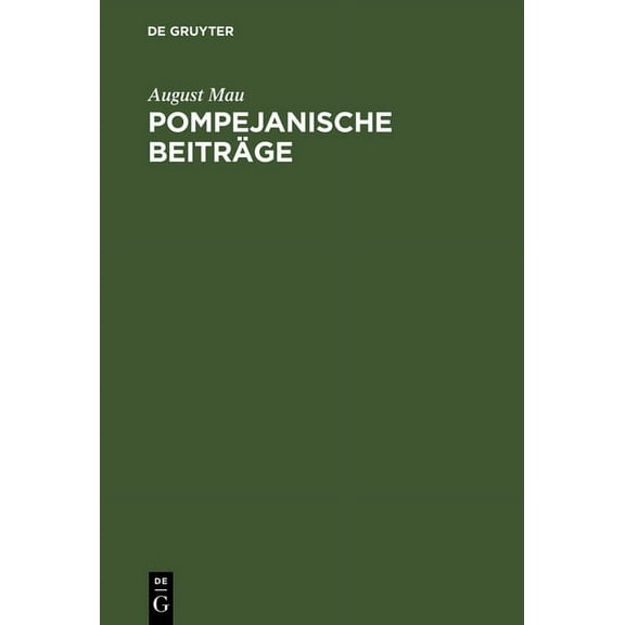 Pompejanische Beiträge, (Hardcover)