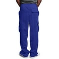 thumbnail image 3 of qolati Sweatpants for Men Big and Tall Drawstring Elastic Waist Baggy Cargo Pants Wide Leg Workout Hiking Joggers Pants, 3 of 5