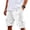 126#White, variant on Men Corduroy Cargo Shorts Casual 7 Inch Inseam Beach Shorts Brown S
