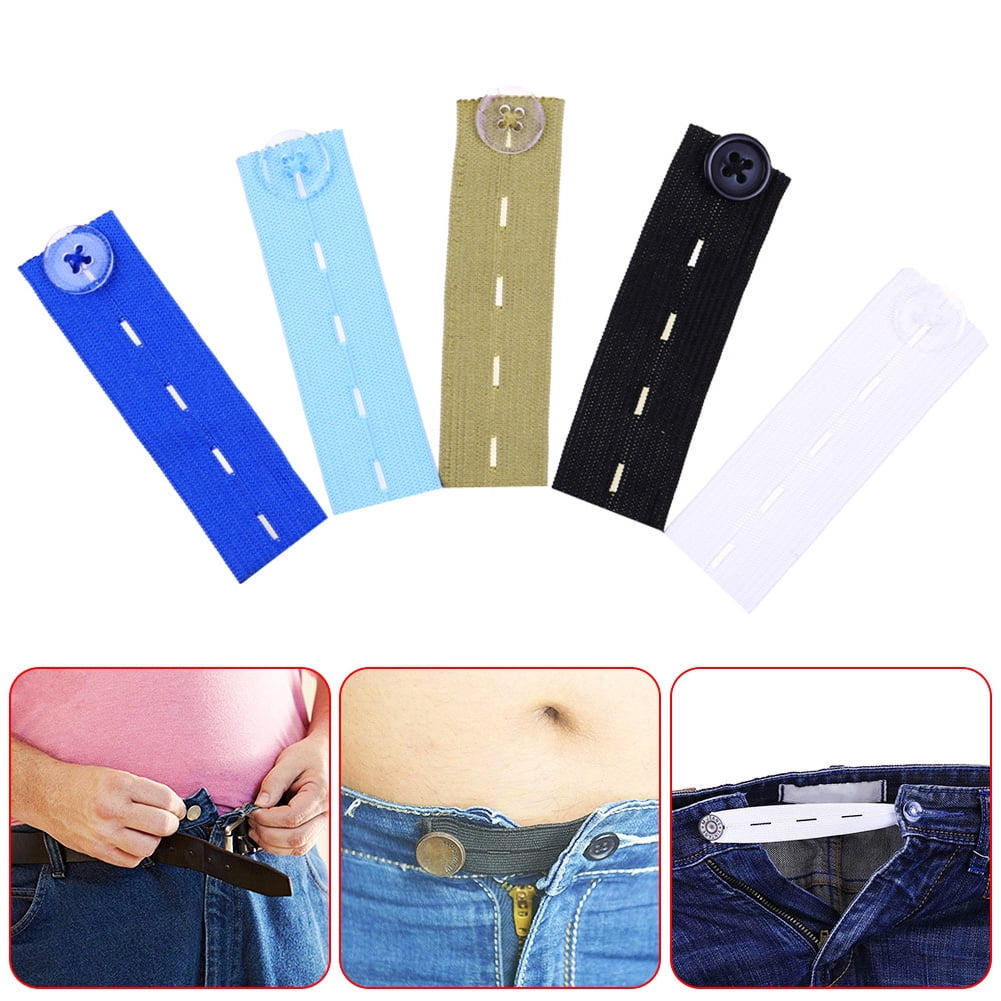 Suitable for Jeans Jeans Buttons Band Skirts Easy to use Suit Trousers Trouser Extenders Comfy Waistband Extender for Men and Women Trousers wear Your Favorite Trouser Again 