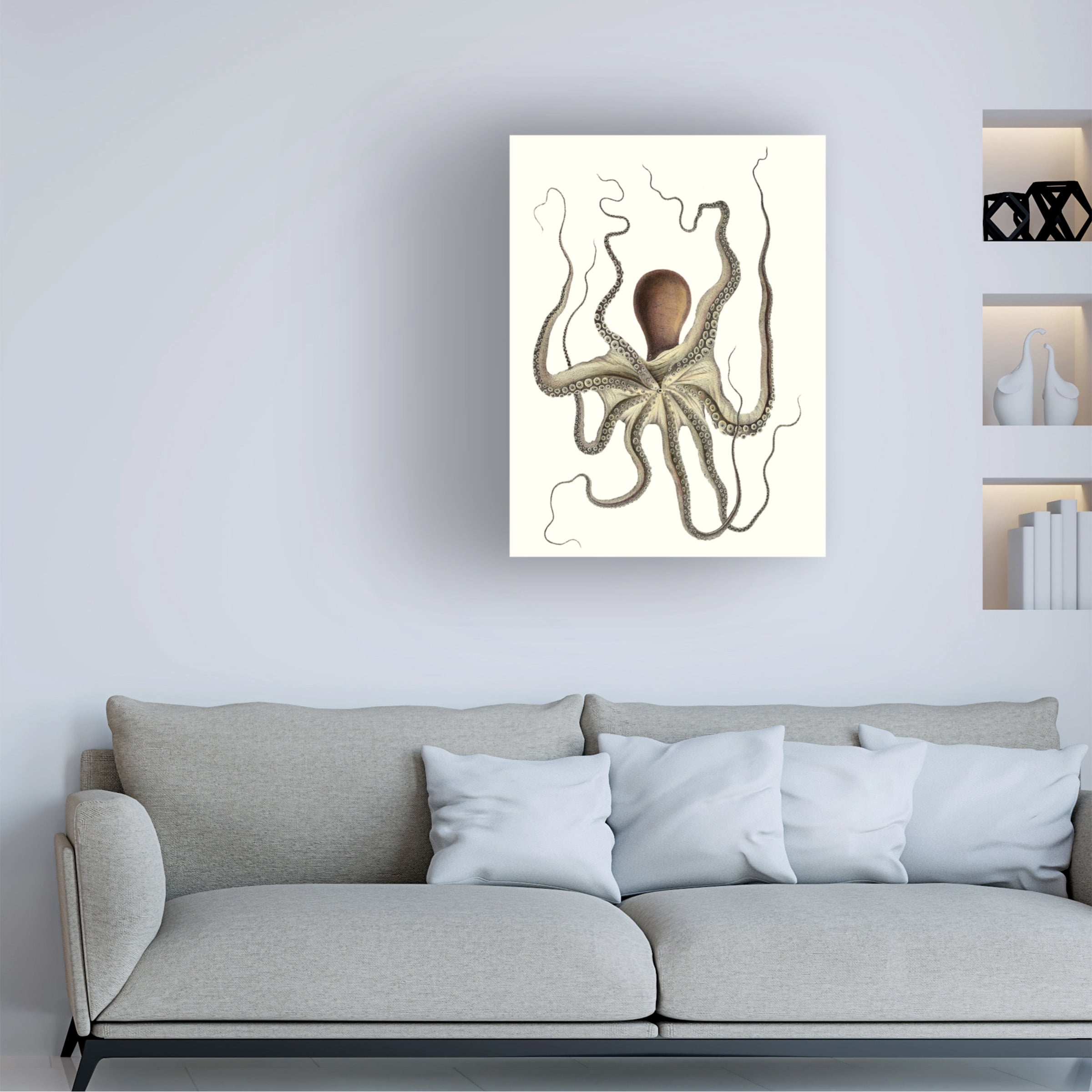 Unknown 'Antique Octopus Collection I' Canvas Art