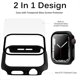 thumbnail image 5 of Compatible Apple Watch Series 3 38mm Case with Screen Protector Anti-Scratch Shockproof Hard PC and Tempered Glass Film Bumper Case for Apple Watch Series 3 Series 2 Series 1 38mm(Black), 5 of 5
