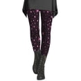 thumbnail image 2 of BOOMILK Leggings for Women Sequin Printed Trendy Casual Slimming Bottom Pants Pink, 2 of 4