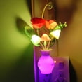 thumbnail image 2 of Luz de noche LED enchufable, paquete de 2, con sensor automático del anochecer al amanecer, lámpara de ahorro de energía de 0,5 W, luces de noche con forma de seta y flor de rosa de ensueño para niños, 2 of 5