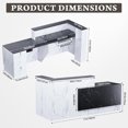 thumbnail image 2 of Vakiorn Reception Desk with Lockable Drawers 71x24x41in L Shaped Wooden Storage Keyboard Tray Right Black and White, 2 of 8