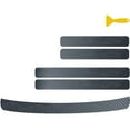 thumbnail image 1 of Tignapoo Universal Car Protection Stickers - Stylish Carbon Fiber Bumper and Trunk Guard Decals, Durable Self-Adhesive Vehicle Accessories, Easy to Install and Long-lasting Black Design (Set of 6), 1 of 6