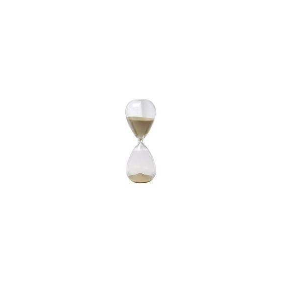8" Ferdinand 30-Minute Hourglass, Bisque Sand-Color:Clear,Style:Contemporary