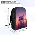 thumbnail image 4 of Xecao Sunset Truck Highway Print School Backpack with Laptop Compartment Small Travel Laptop Backpack for Women Men Waterproof College Backpack Simple School Bag, 4 of 8
