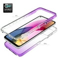 thumbnail image 4 of Mantto Motorola Moto G Stylus 2021 Case, Full Body Clear Protection Case PC Bumper & Rubber TPU Two-layer structure Front & Back Gradient Color Bumper Frame Rubber Phone Case - Purple, 4 of 8
