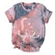 thumbnail image 5 of Blusa de Manga Corta Con Cuello Redondo Y Estampado de Corbata Suelta Informal Para Mujer Odeerbi ODB181104, 5 of 9