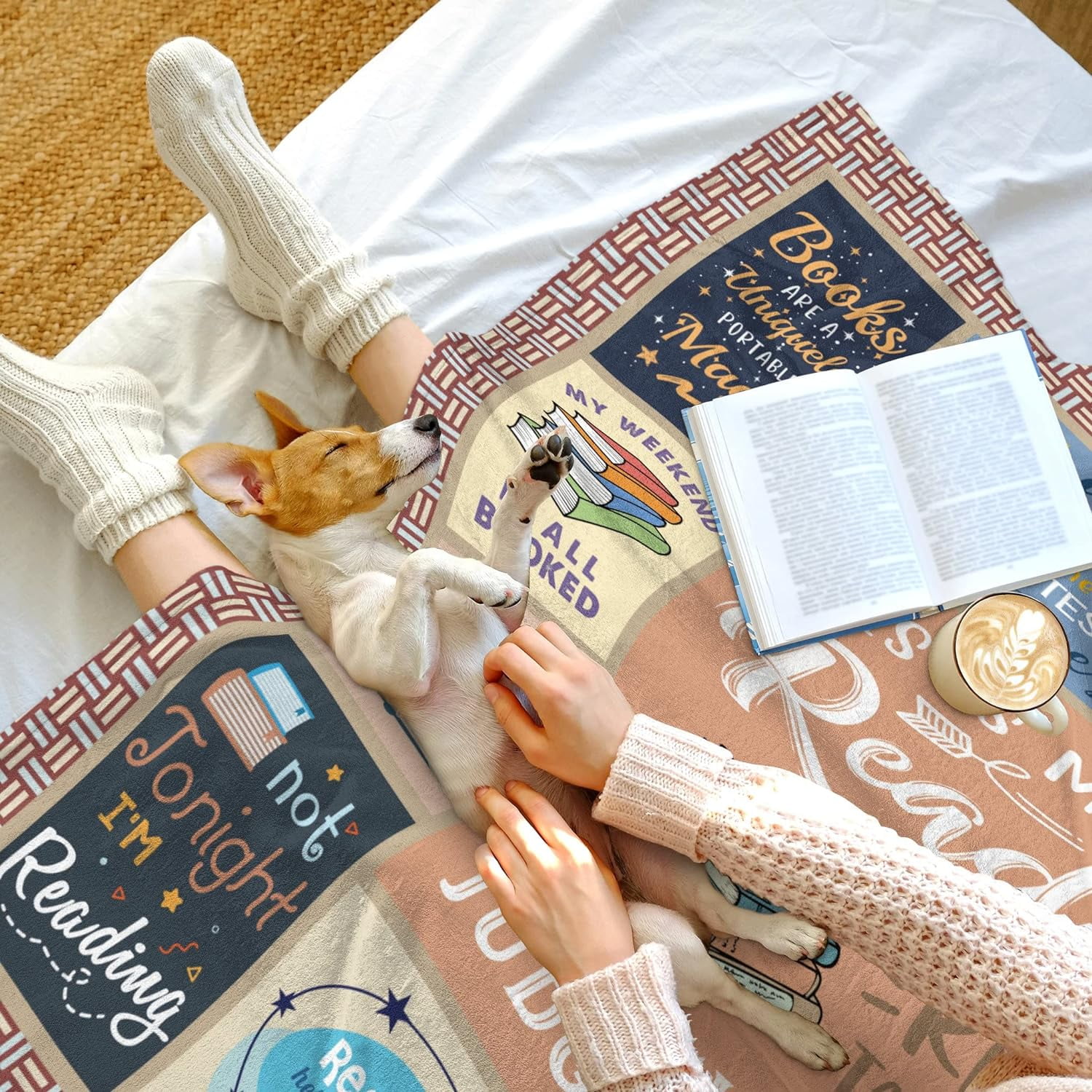 Book Lovers Gifts, Gifts for Book Lovers Women, Librarian Gifts, Literary Gifts, Book Accessories for Reading Lover, Gifts for Reader, Book Club/Bookish Gifts Throw
