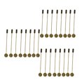 thumbnail image 2 of Bandeja redonda plana Pasadores de solapa Broches de seguridad de acero inoxidable Sombreros de camisa Accesorios para hacer bisutería DIY Regalos Tapón de perla plateada Paquete de 24 Inevent HA010770-02B, 2 of 7