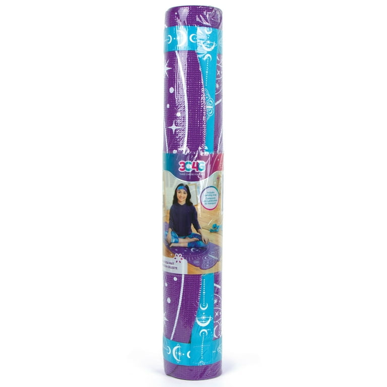 Three Cheers for Girls: Butterfly Celestial Purple Yoga Mat & Teal