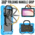 thumbnail image 2 of Dteck for Lenovo Tab M9 Case 2023 with Built-in Screen Protector, Heavy Duty Full Body Drop Protection Shockproof Rugged Case with Rotating Stand for Lenovo Tab M9 TB-310FX/FU,Light Blue, 2 of 7