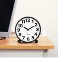 thumbnail image 4 of Reloj despertador analógico silencioso, de metal negro, dígitos 3D grandes, reloj de mesa que no hace tictac con luz nocturna, reloj despertador de mesita de noche de 10,8 cm, 4 of 5
