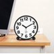 thumbnail image 4 of Reloj despertador analógico silencioso, números 3D grandes de metal negro, reloj de mesa que no hace tictac con luz nocturna, reloj despertador de noche de 10,8 cm, 4 of 5