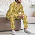 thumbnail image 7 of Fotbe Flower Pattern Long Sleeve Pajama Set for Men,Sleepwear Set,2-piece Loungewear Set,Soft PJs Comfy Nightwear with Pockets-Large, 7 of 7