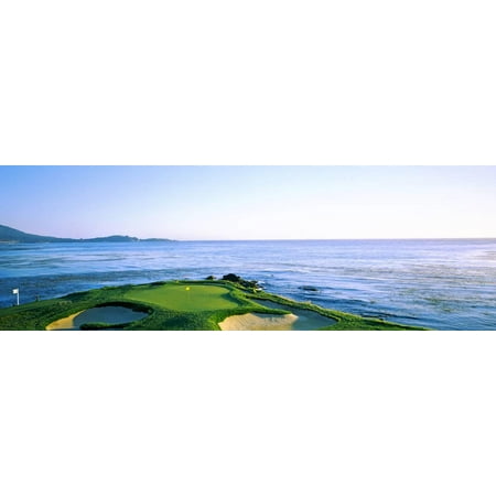 Sand Traps in a Golf Course, Pebble Beach Golf Course, Pebble Beach, Monterey County Print Wall