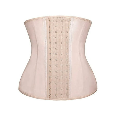 

Girdle Long Torso Waist Trainer Latex Lower Bust Corset Corset 9 Bone Glossy Latex 4 Breasted Shapewear Rubber Abdominal Exercise Girdle