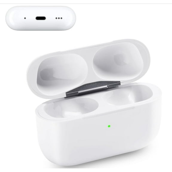 Wireless Charging Case Compatible with Airpods Pro 2nd and 1st Generation, Replacement Charger Case Only with Bluetooth Pairing Sync Button No Earbuds - White