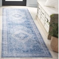thumbnail image 2 of SAFAVIEH Arizona Melinda Medallion Polyester Machine Washable Runner Rug, Light Blue/Blue, 2'6" x 8', 2 of 10