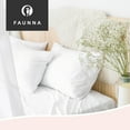 thumbnail image 4 of FAUNNA Zippered Waterproof Pillow Protectors, 4 Pack, Queen Size, Soft Comfortable Sateen 100% Long-Staple Cotton, Quiet and Breathable Pillowcase, 4 of 7