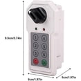 thumbnail image 2 of 6 Digit Code Combination Lock, Convenient Cam Password Cabinet Security Lock (with Key), 2 of 3