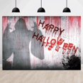 thumbnail image 1 of Fondo de vinilo para fotografía de Halloween, terrorífico, de 2,1 x 1,5 m, con fantasmas sangrientos, para decoración de fiestas de Halloween, accesorios para fotomatón, 1 of 5