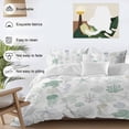 thumbnail image 4 of Green Coastal Bedding 3 Piece Duvet Cover Set Full Size, Nautical Summer Beach Coral Sea Turtle Soft Microfiber Comforter Cover with Zipper Closure & Pillowcases, Wrinkle & FadeResistant Quilt Cover, 4 of 9